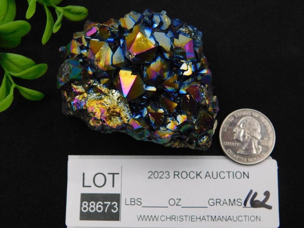 TITANIUM AMETHYST ROCK STONE LAPIDARY SPECIMEN - 2