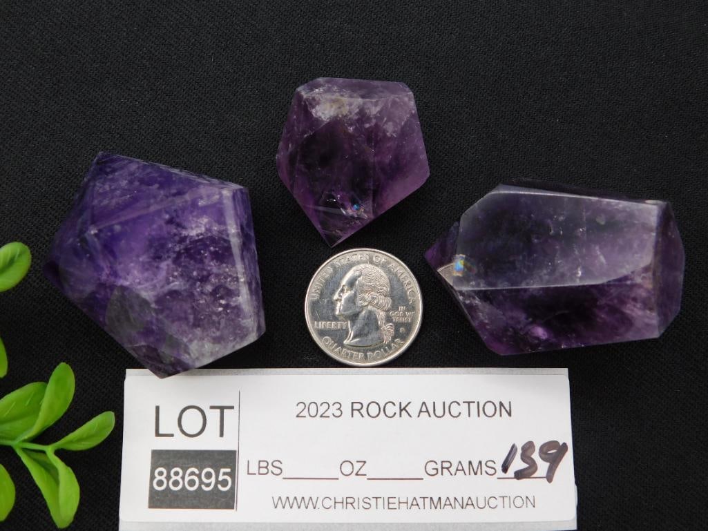 AMETHYST POINTS ROCK STONE LAPIDARY SPECIMEN - 2