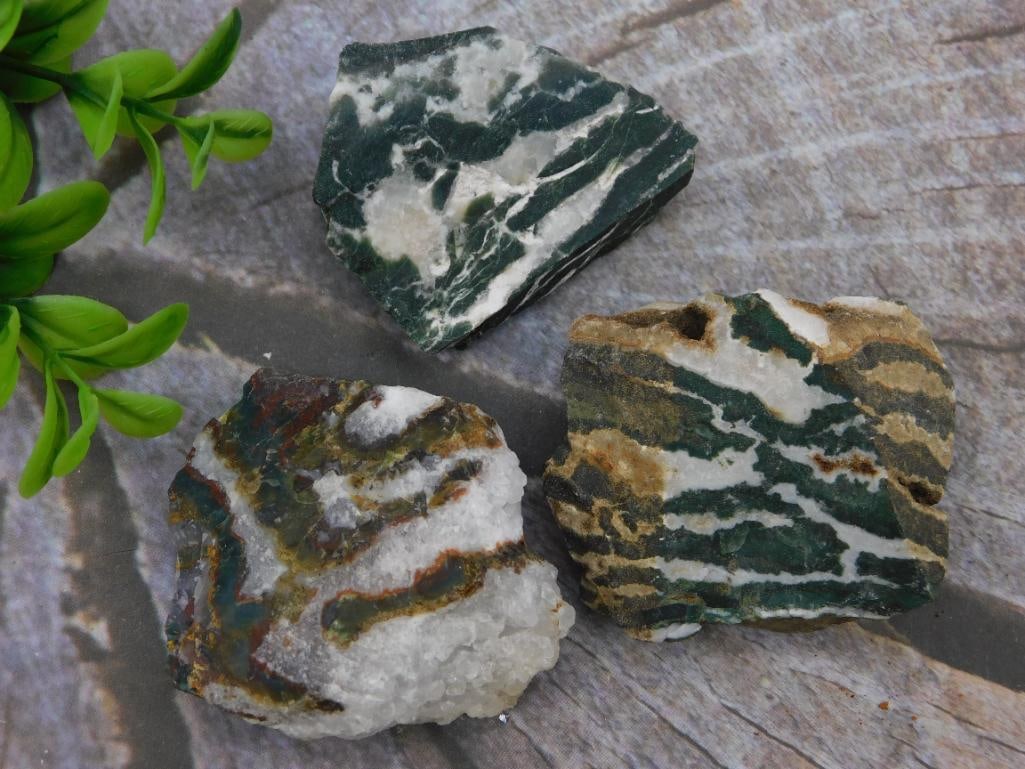GREEN ZEBRA ROCK STONE LAPIDARY SPECIMEN: GREEN ZEBRA ROCK STONE LAPIDARY SPECIMEN