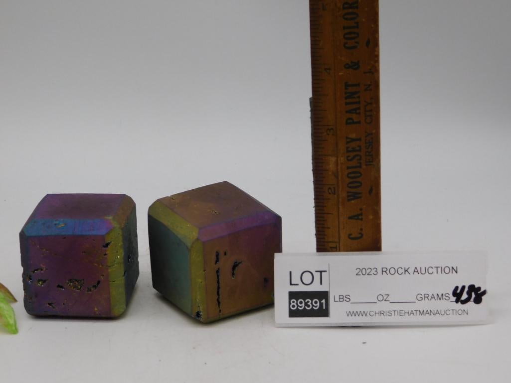 DRUZY TITANIUM CUBE ROCK STONE LAPIDARY SPECIMEN - 2