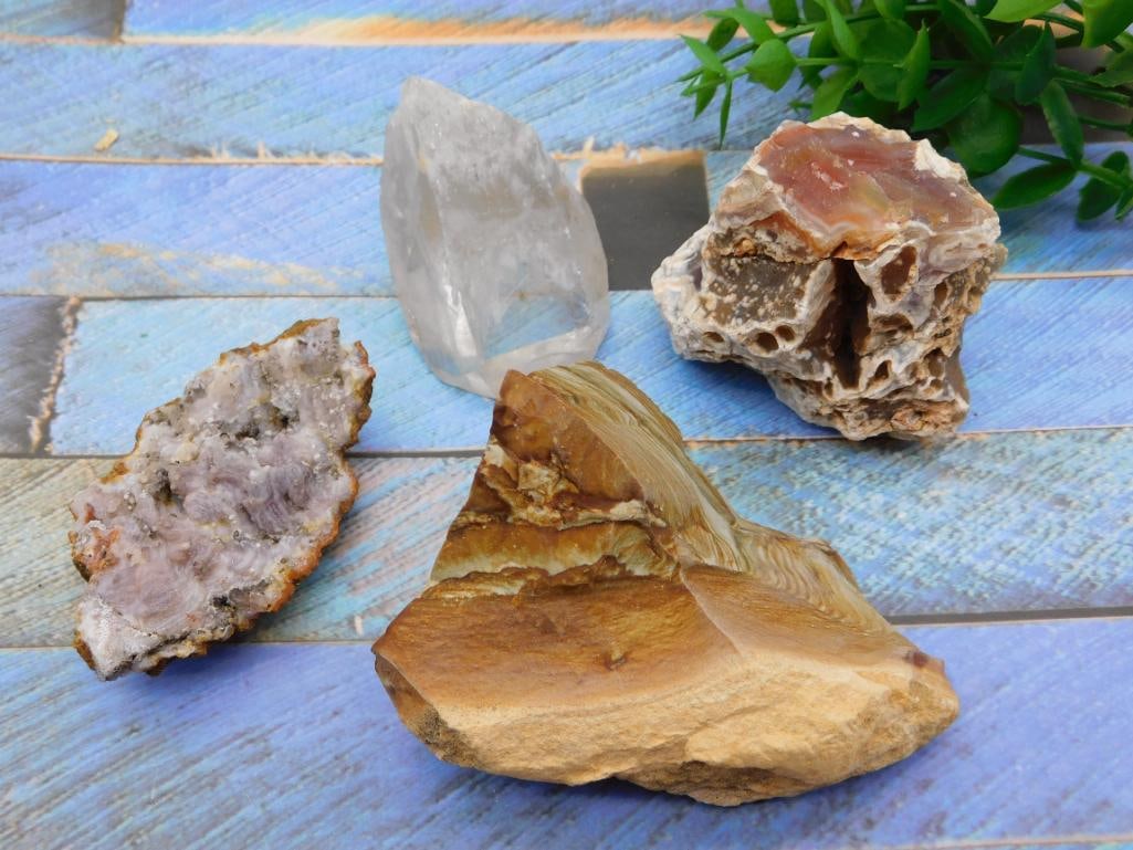 MIXED LOT ROCK STONE LAPIDARY SPECIMEN: MIXED LOT ROCK STONE LAPIDARY SPECIMEN