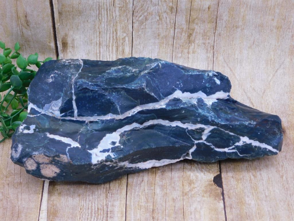 8 POUND GREEN ZEBRA ROCK STONE LAPIDARY SPECIMEN: 8 POUND GREEN ZEBRA ROCK STONE LAPIDARY SPECIMEN