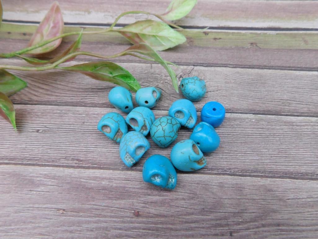 Lot of Natural Blue Turquoise Beads for Crafting: Lot of Natural Blue Turquoise Beads for Crafting