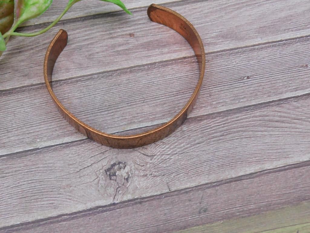 Copper-Toned Metal Cuff Bracelet - 2