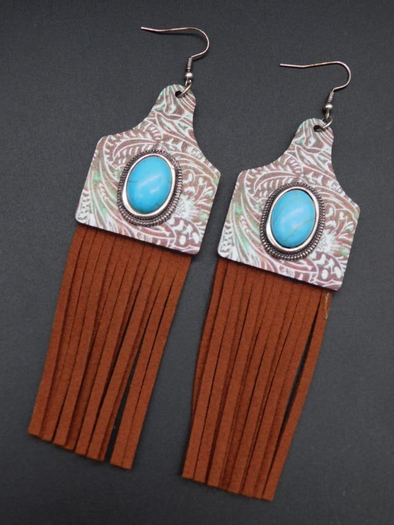 COSTUME JEWELRY FRINGE EARRINGS (1 of 2)