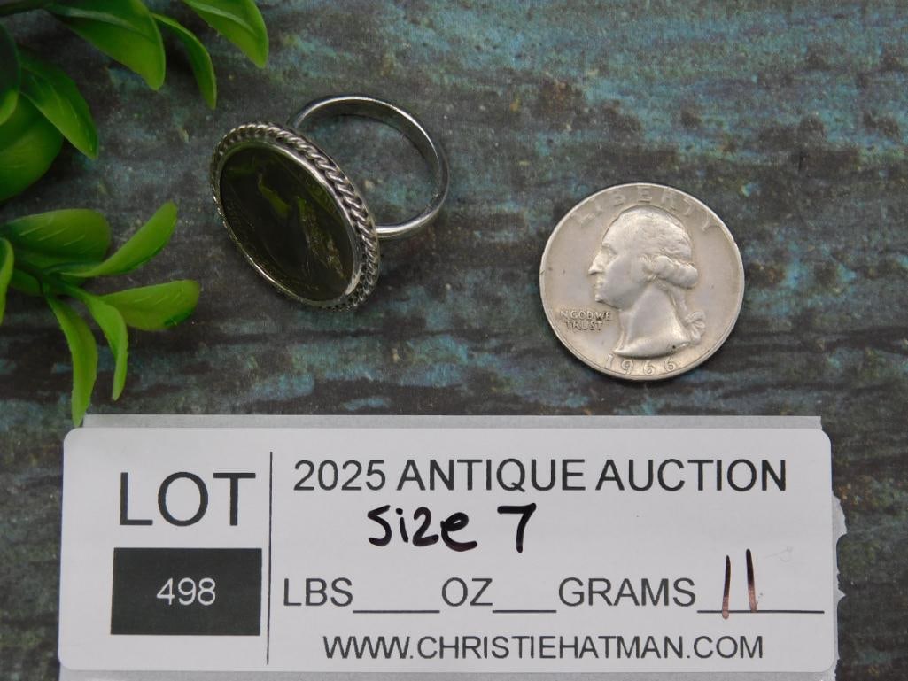 STERLING SILVER BUFFALO NICKEL RING SIZE 7 - 2