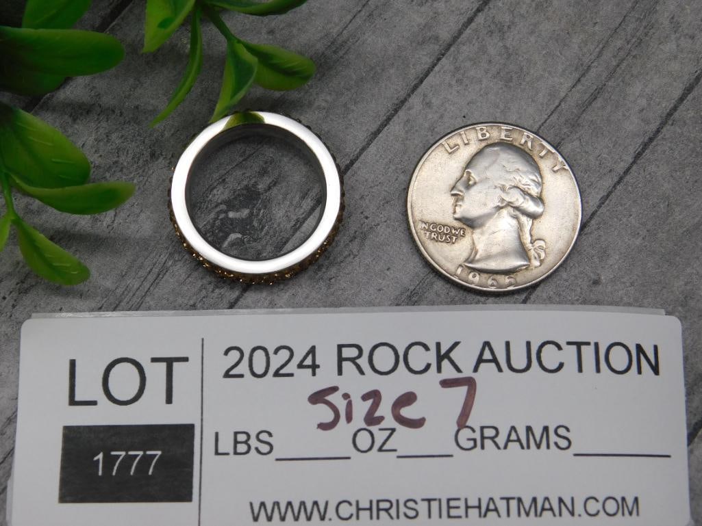 STONE RING ROCK STONE LAPIDARY SPECIMEN - 2