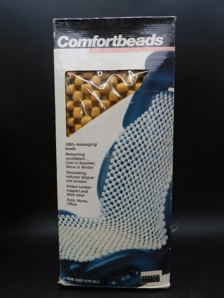 COMFORTBEADS SEAT COVER IN ORIGINAL BOX: COMFORTBEADS SEAT COVER IN ORIGINAL BOX