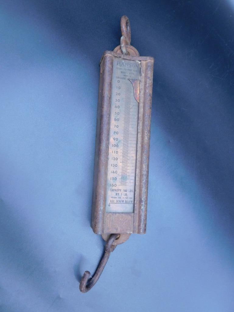 HANSON PULL HANGING SPRING TEXAS COTTON SCALE VINTAGE ANTIQUE (1 of 3)