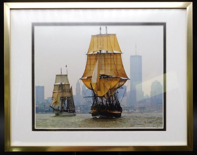 FRAMED SAILBOAT PHOTOGRAPH VINTAGE ANTIQUE: FRAMED SAILBOAT PHOTOGRAPH VINTAGE ANTIQUE