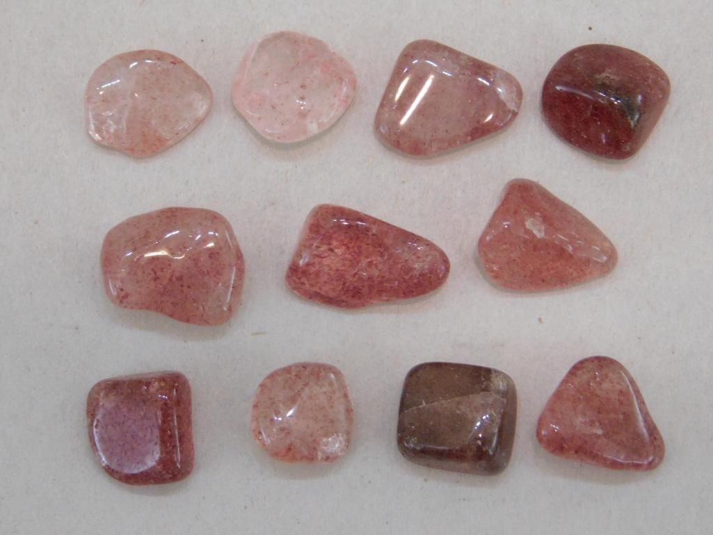 STRAWBERRY QUARTZ ROCK STONE LAPIDARY SPECIMEN: STRAWBERRY QUARTZ ROCK STONE LAPIDARY SPECIMEN