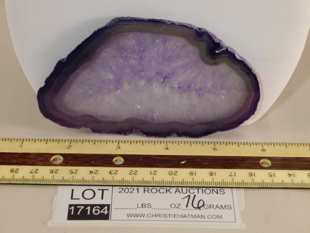 AGATE SLICE ROCK STONE LAPIDARY SPECIMEN - 2