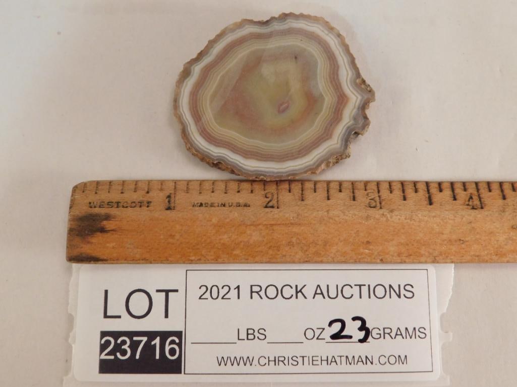 AGATE SLICE ROCK STONE LAPIDARY SPECIMEN - 2