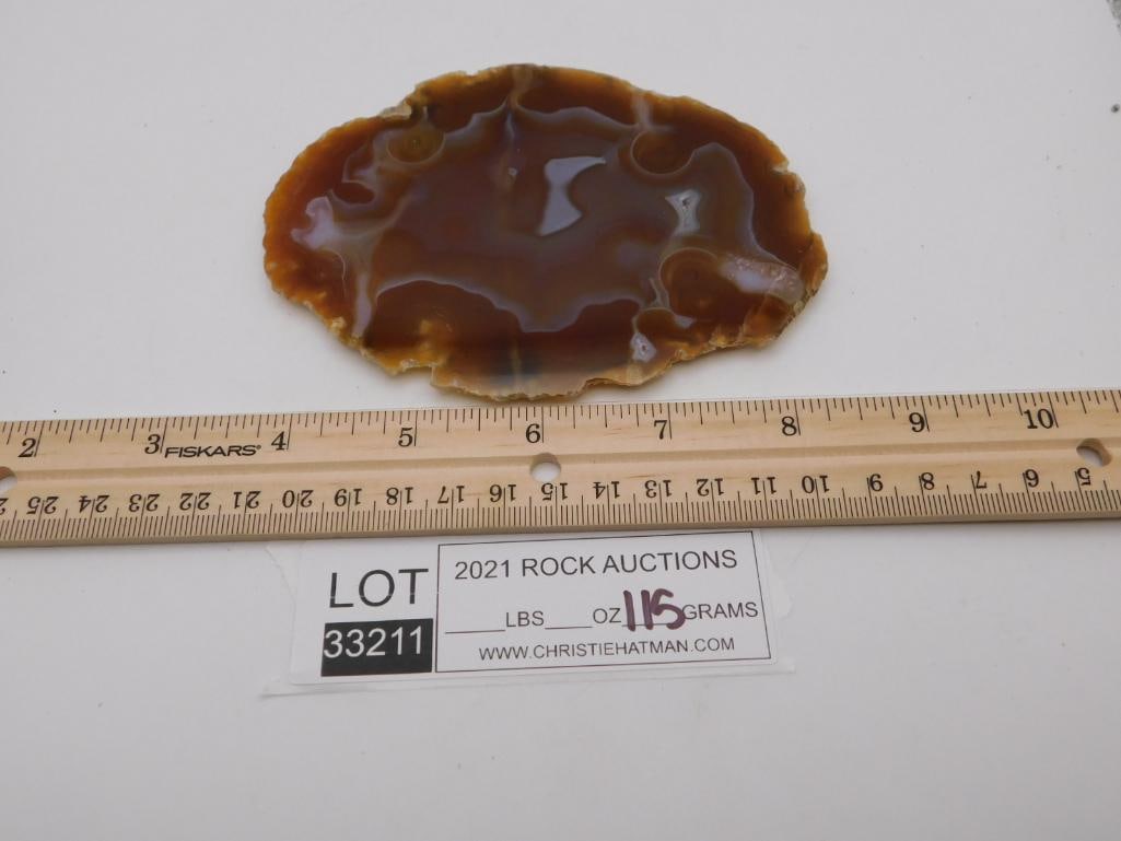 AGATE SLICE ROCK STONE LAPIDARY SPECIMEN - 2
