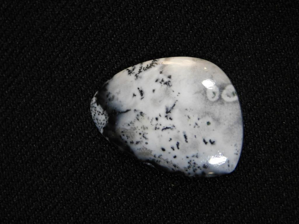 DENDRITIC OPALITE CABOCHON ROCK STONE LAPIDARY SPECIMEN (1 of 2)