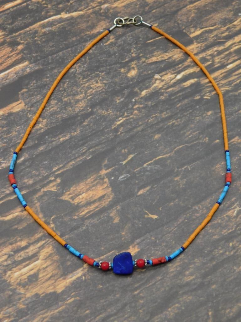 MIXED STONE NECKLACE ROCK STONE LAPIDARY SPECIMEN: MIXED STONE NECKLACE ROCK STONE LAPIDARY SPECIMEN