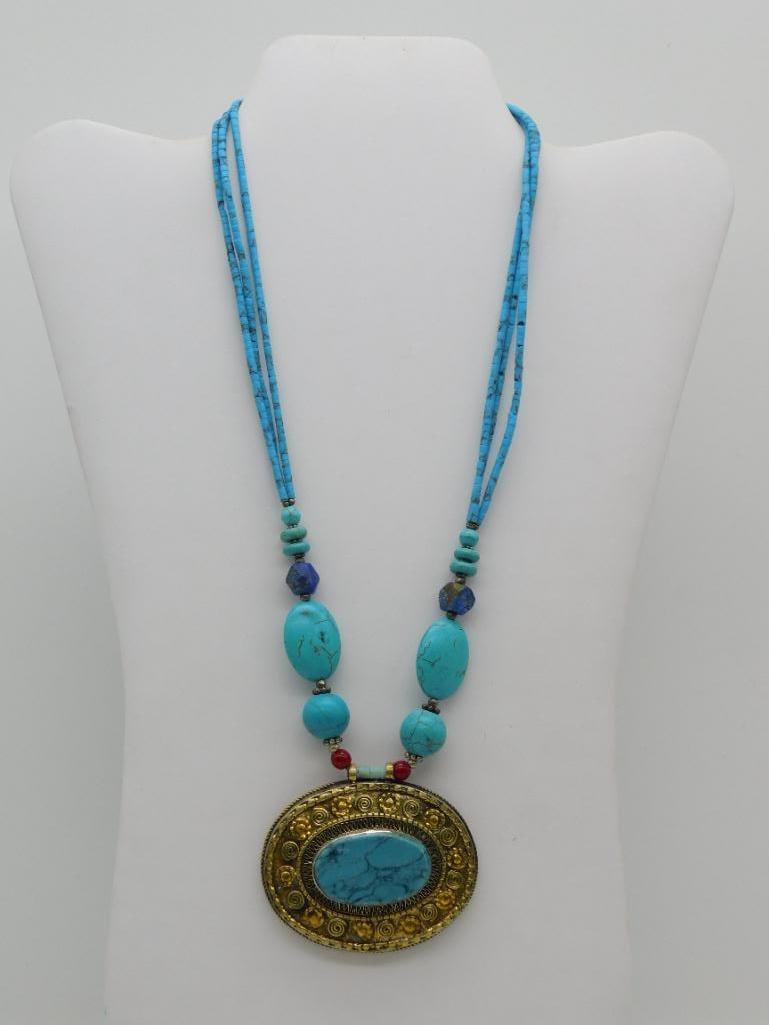 MIXED STONE NECKLACE ROCK STONE LAPIDARY SPECIMEN (1 of 5)