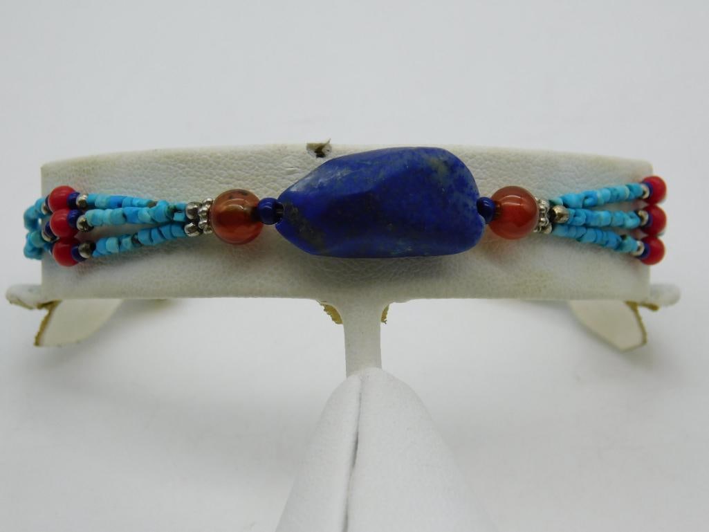 MIXED STONE BRACELET ROCK STONE LAPIDARY SPECIMEN: MIXED STONE BRACELET ROCK STONE LAPIDARY SPECIMEN