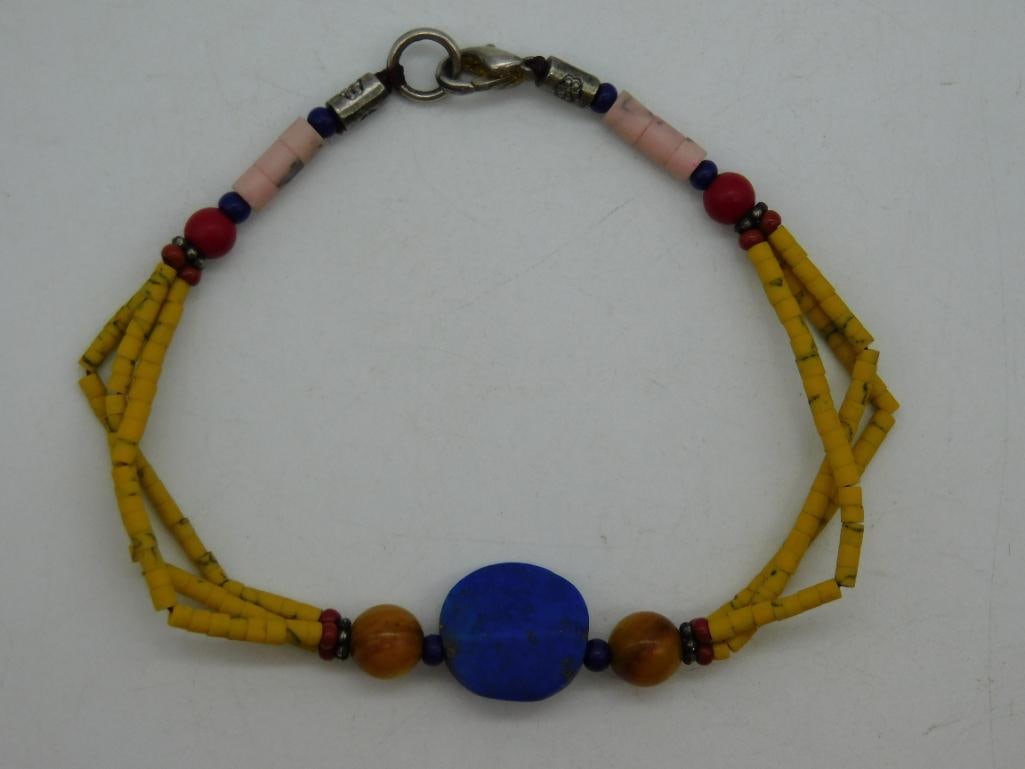 MIXED STONE BRACELET ROCK STONE LAPIDARY SPECIMEN: MIXED STONE BRACELET ROCK STONE LAPIDARY SPECIMEN