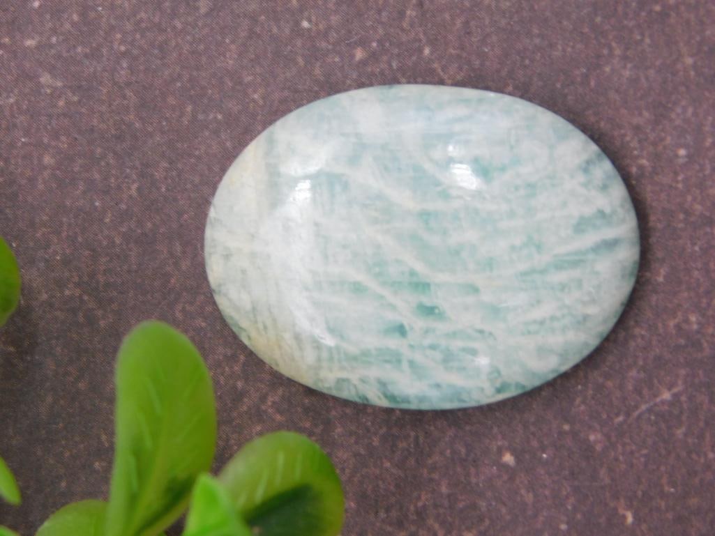 AMAZONITE CABOCHON ROCK STONE LAPIDARY SPECIMEN (1 of 2)