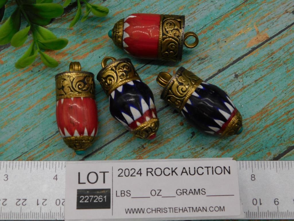 TIBETAN BEAD PENDANTS - 2