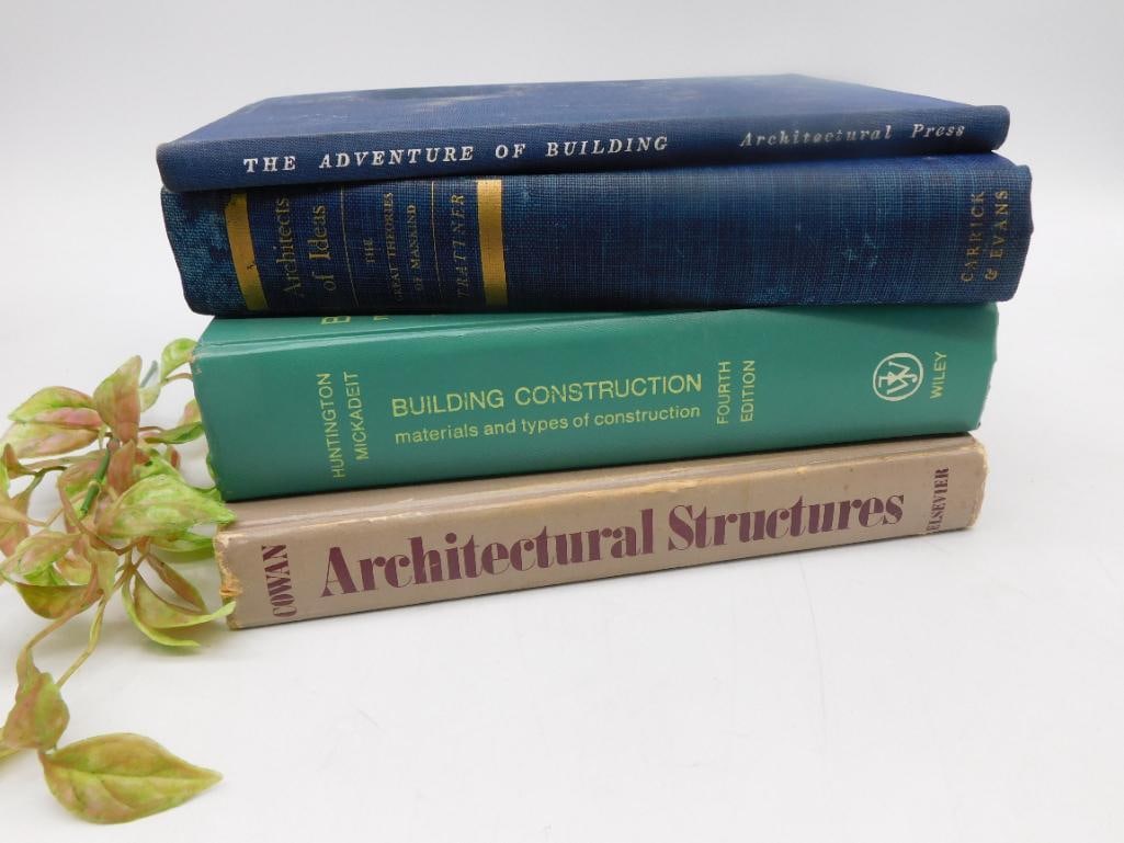 MIXED ARCHITECTURE BOOKS VINTAGE ANTIQUE: MIXED ARCHITECTURE BOOKS VINTAGE ANTIQUE