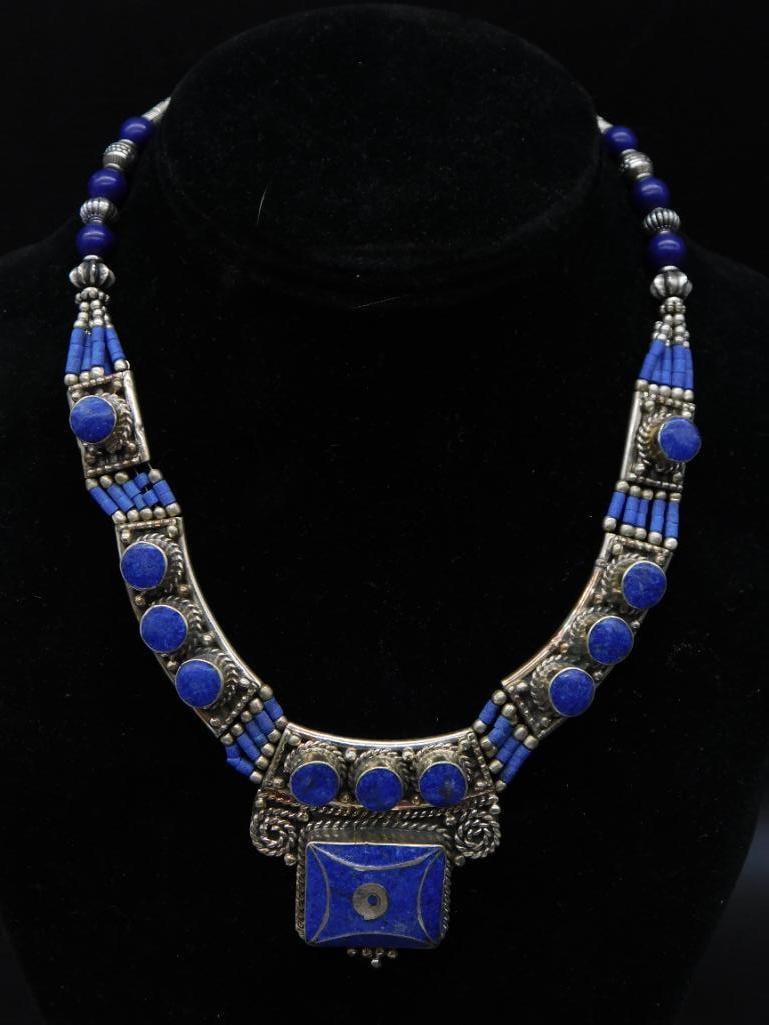 LAPIS LAZULI NECKLACE ROCK STONE LAPIDARY SPECIMEN (1 of 3)