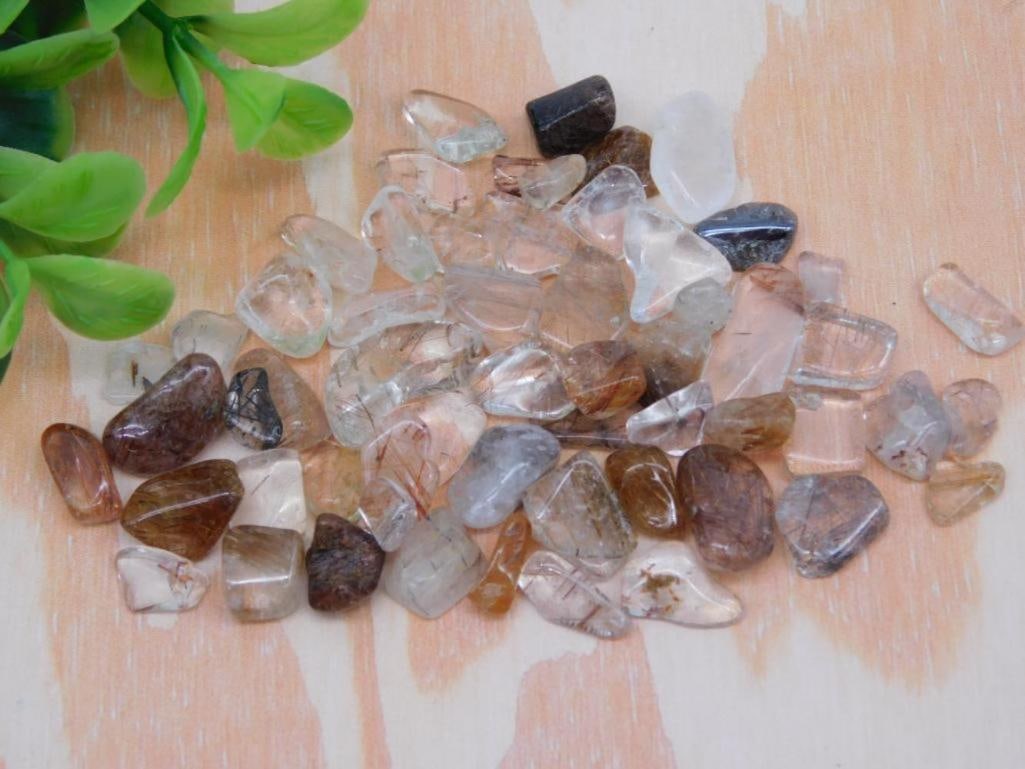 RUTILATED QUARTZ ROCK STONE LAPIDARY SPECIMEN: RUTILATED QUARTZ ROCK STONE LAPIDARY SPECIMEN