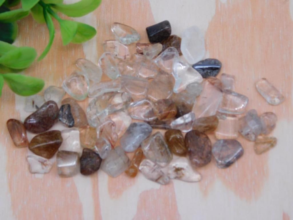 RUTILATED QUARTZ ROCK STONE LAPIDARY SPECIMEN: RUTILATED QUARTZ ROCK STONE LAPIDARY SPECIMEN