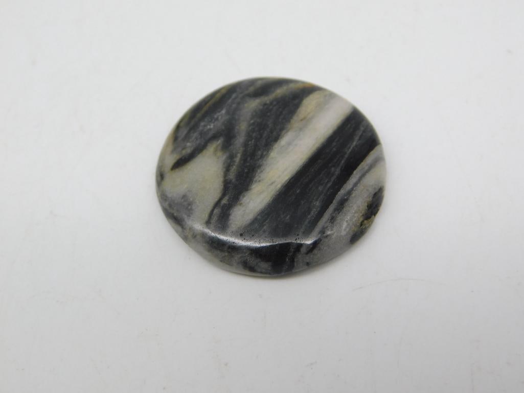 ZEBRA CABOCHON ROCK STONE LAPIDARY SPECIMEN: ZEBRA CABOCHON ROCK STONE LAPIDARY SPECIMEN