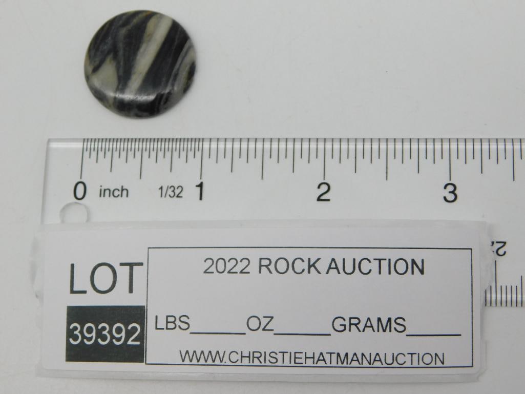 ZEBRA CABOCHON ROCK STONE LAPIDARY SPECIMEN - 2