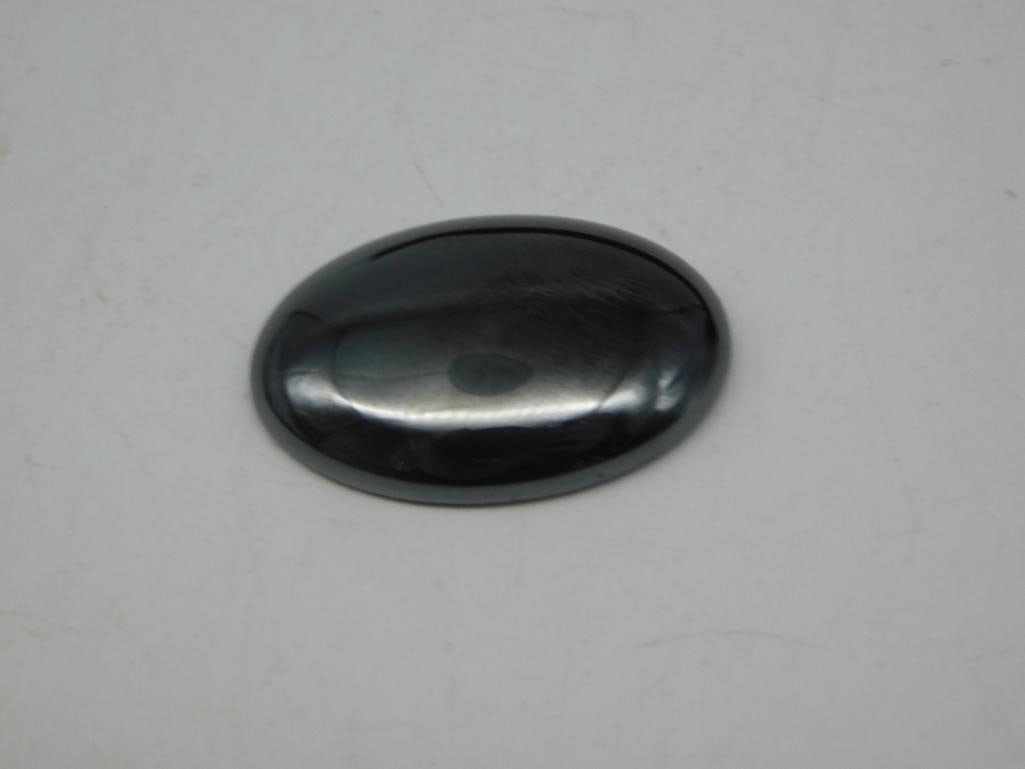 HEMATITE CABOCHON ROCK STONE LAPIDARY SPECIMEN: HEMATITE CABOCHON ROCK STONE LAPIDARY SPECIMEN