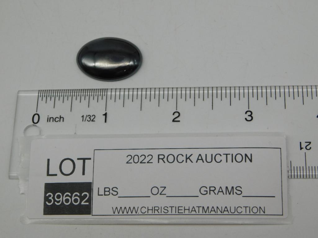 HEMATITE CABOCHON ROCK STONE LAPIDARY SPECIMEN - 2