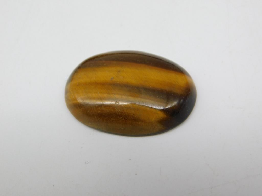 TIGER EYE CABOCHON ROCK STONE LAPIDARY SPECIMEN: TIGER EYE CABOCHON ROCK STONE LAPIDARY SPECIMEN