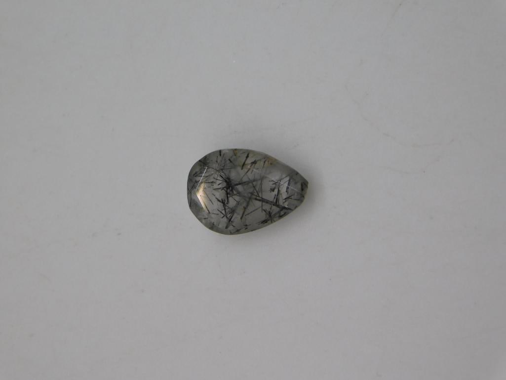 TOURMALATED QUARTZ ROCK STONE LAPIDARY SPECIMEN: TOURMALATED QUARTZ ROCK STONE LAPIDARY SPECIMEN