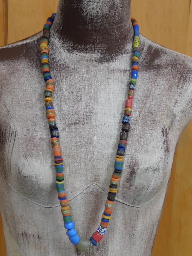 AFRICAN TRADE BEADS ROCK STONE LAPIDARY SPECIMEN: AFRICAN TRADE BEADS ROCK STONE LAPIDARY SPECIMEN