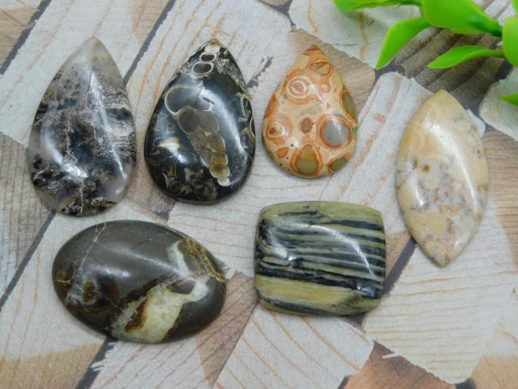 CABOCHONS ROCK STONE LAPIDARY SPECIMEN (1 of 2)