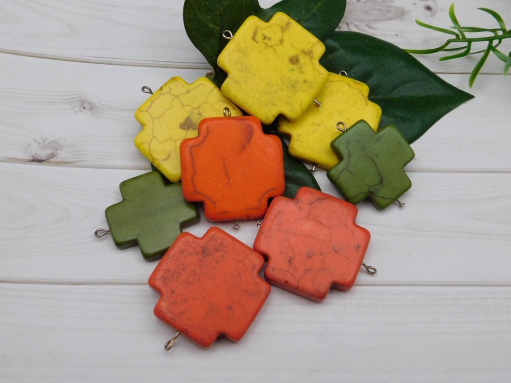 CROSS PENDANT LOT ROCK STONE LAPIDARY SPECIMEN: CROSS PENDANT LOT ROCK STONE LAPIDARY SPECIMEN