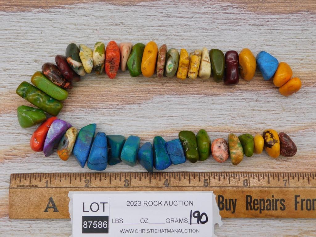 STONE BEADS ROCK STONE LAPIDARY SPECIMEN - 2