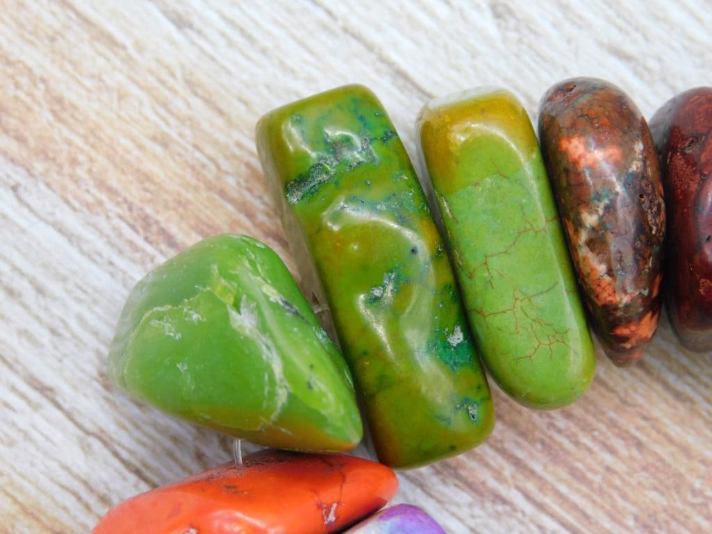 STONE BEADS ROCK STONE LAPIDARY SPECIMEN - 4