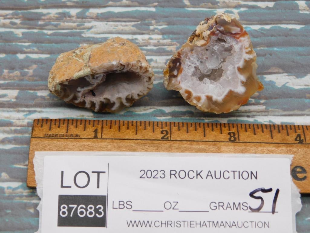 GEODE ROCK STONE LAPIDARY SPECIMEN - 2