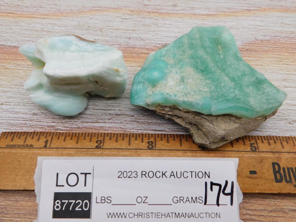 BLUE ARAGONITE ROCK STONE LAPIDARY SPECIMEN - 2