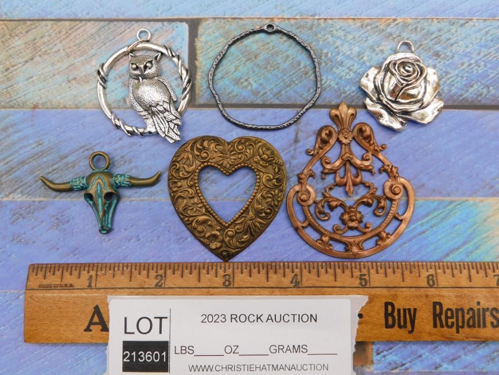 MIXED PENDANTS ROCK STONE LAPIDARY SPECIMEN - 2