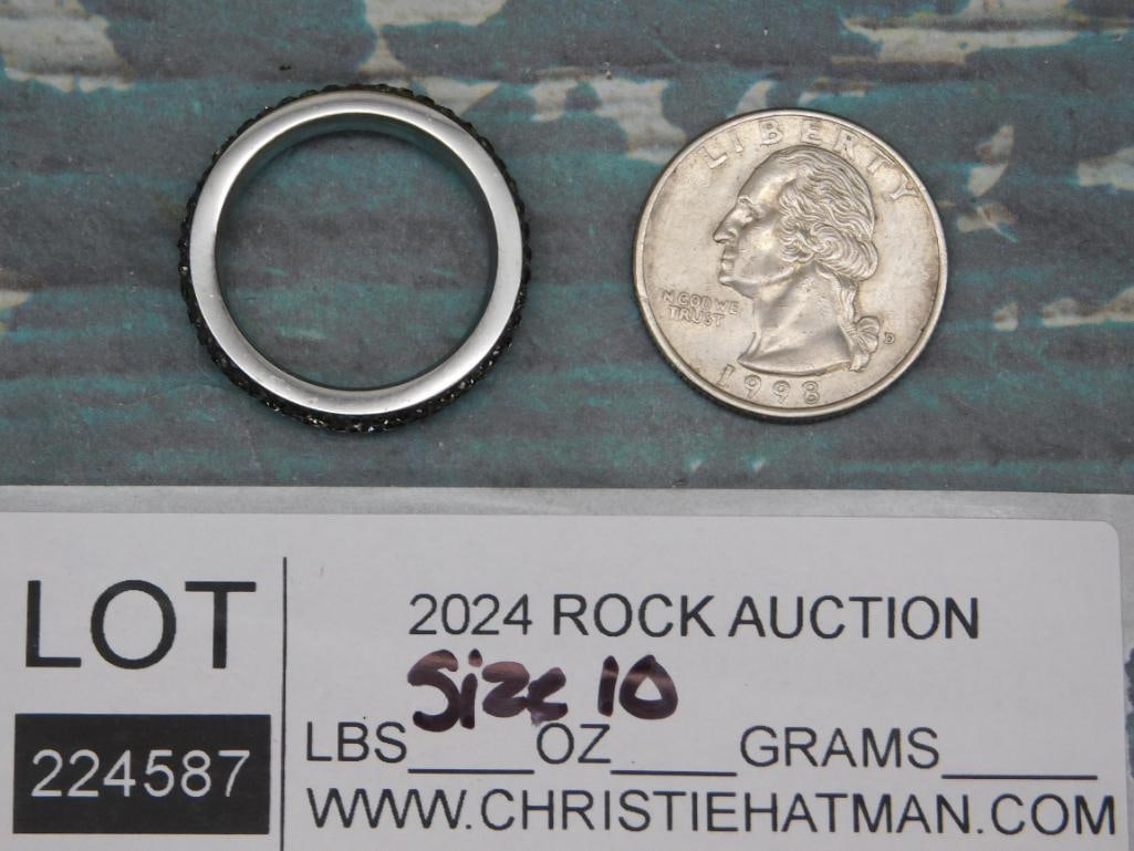 STONE RING ROCK STONE LAPIDARY SPECIMEN - 2