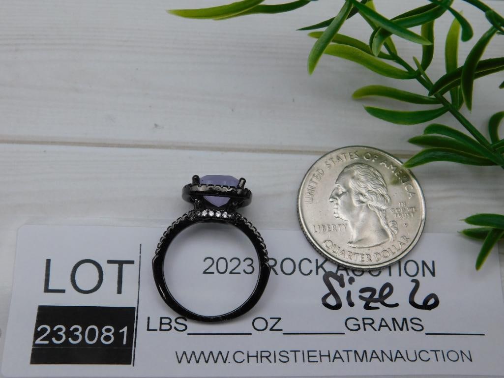 GENUINE STONE RING SIZE 6 - 2