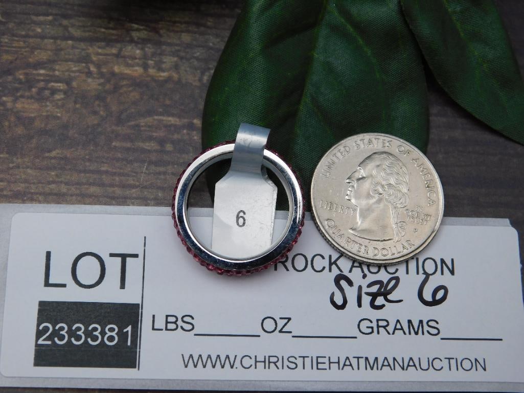 GENUINE STONE RING SIZE 6 - 2