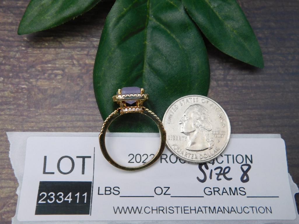 GENUINE STONE RING SIZE 8 - 4