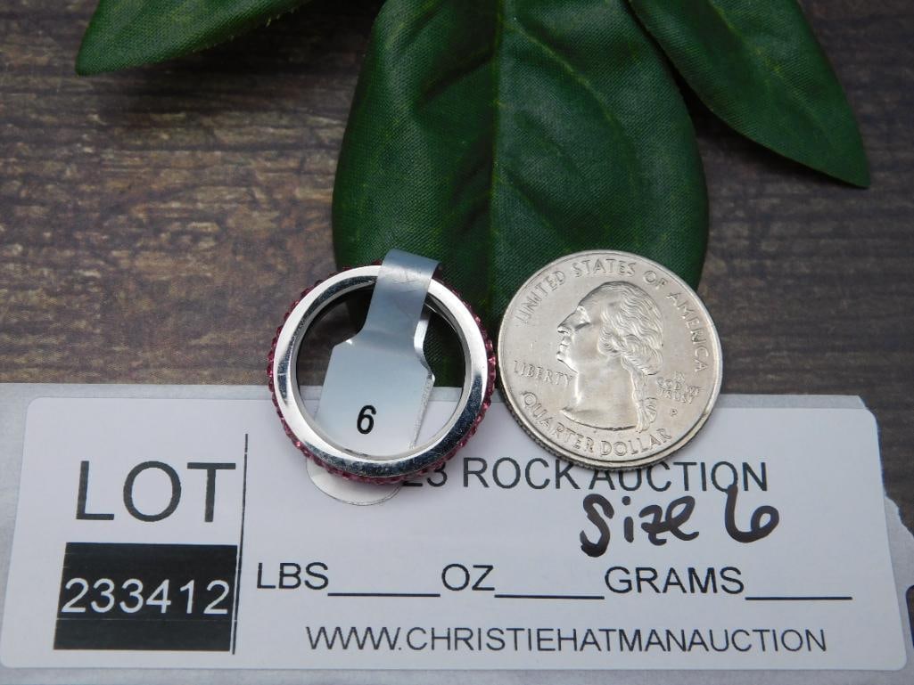 GENUINE STONE RING SIZE 6 - 4