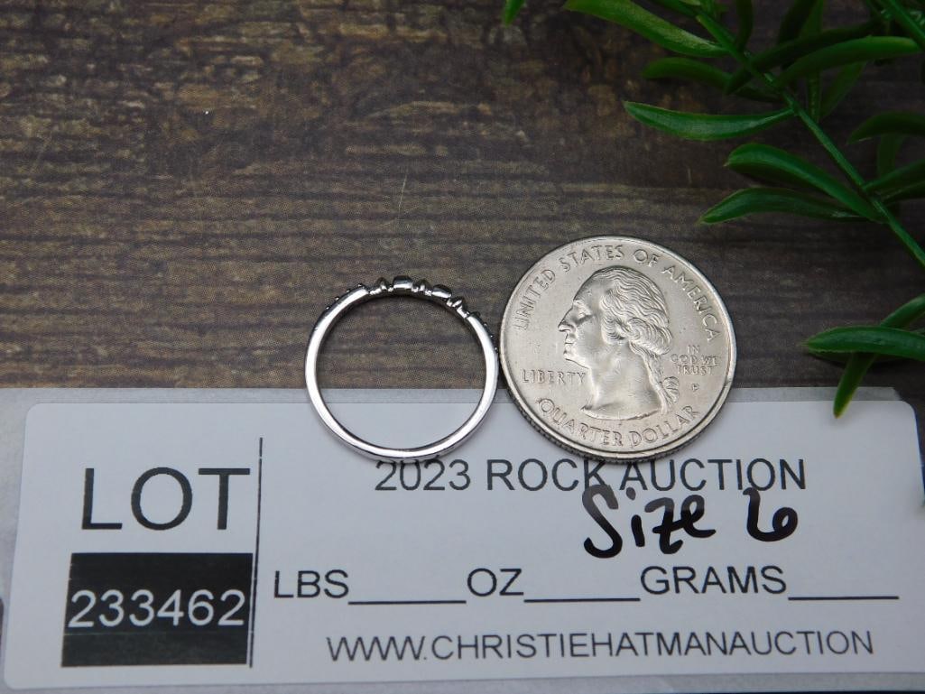 GENUINE STONE RING SIZE 6 - 2