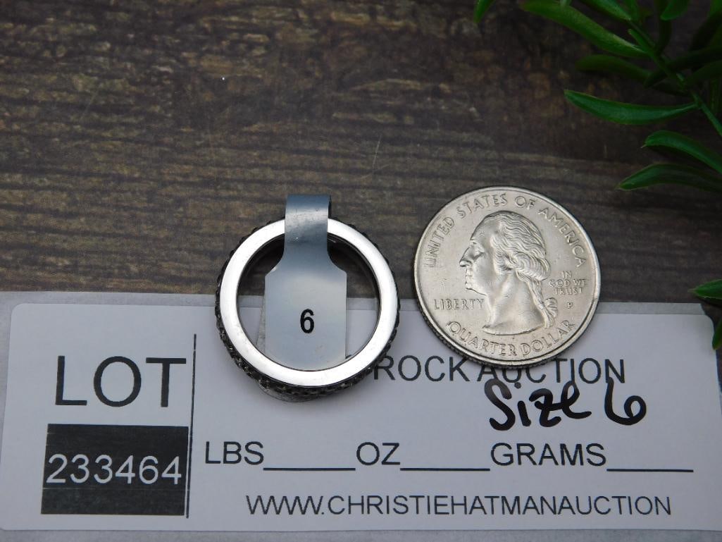 GENUINE STONE RING SIZE 6 - 2